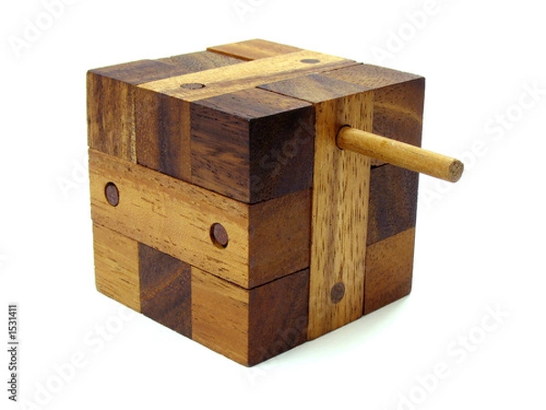 Obraz wooden cube puzzle 2