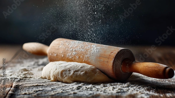 Obraz rolling pin and flour