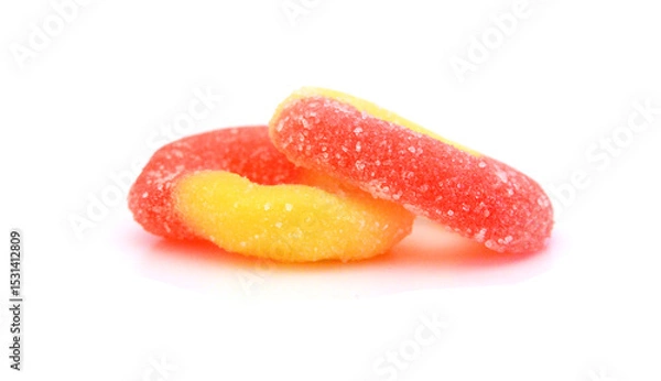Obraz Gummy rings shaped cutter, isolated on white background