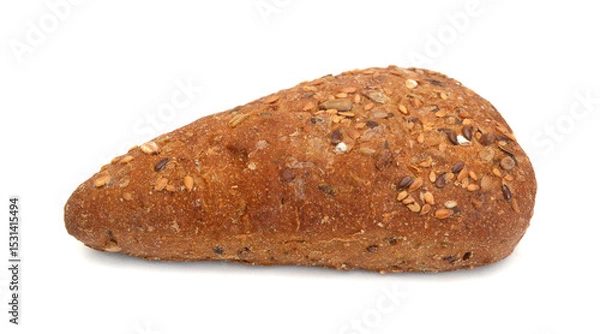 Obraz Stack grain bread isolated on white background