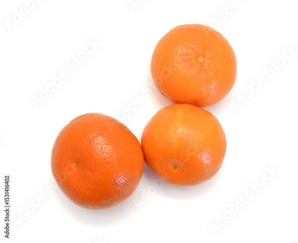 Obraz Ripe mandarin citrus isolated tangerine mandarine orange on white background.