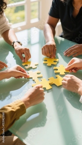 Fototapeta Teamwork Puzzle