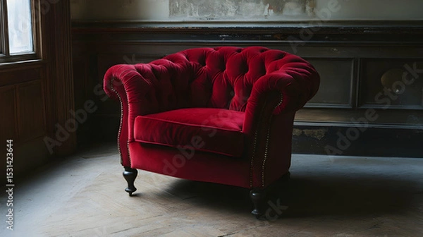 Fototapeta Red velvet armchair 735e7223  971b  1F8B2