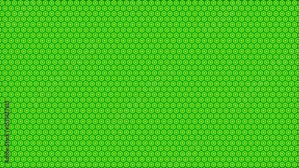 Fototapeta Bright green abstract pattern featuring repetitive circular motifs creating a modern, seamless design.