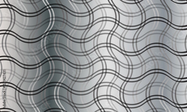 Fototapeta abstract simple gradient double line smooth wave plaid pattern can be used background.