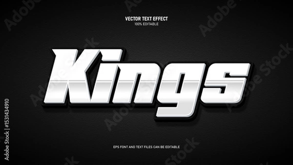 Fototapeta Kings editable text effect, esport text style