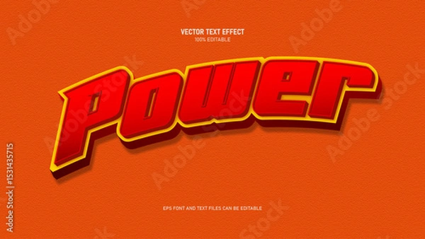 Fototapeta Power editable text effect, esport text style