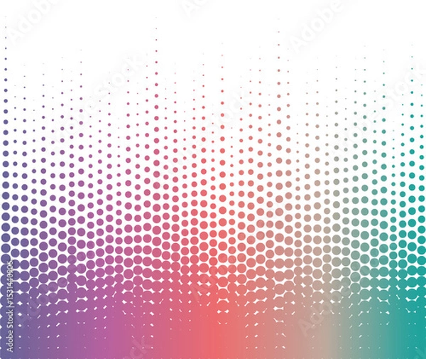 Fototapeta Dotted halftone Colorful gradient texture pattern background vector
