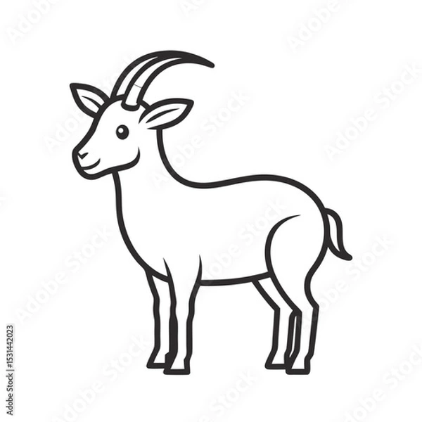 Fototapeta goat-icon-out-line-on-a-white-background (1).eps