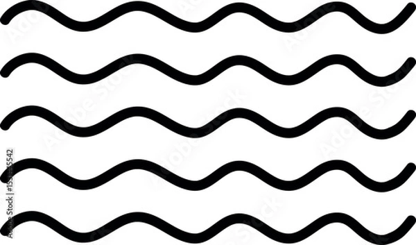 Obraz Wave icon. Water wave line symbol.