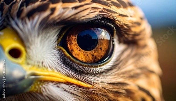 Obraz The Kestrel's Focused Eye