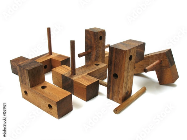 Obraz wooden cube puzzle 7