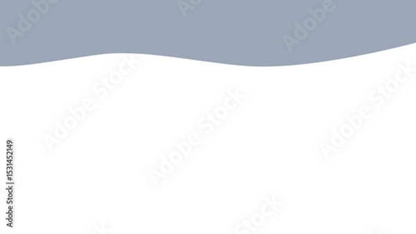 Fototapeta Abstract header template with flat blue wave shape and transparent background flat vector illustration