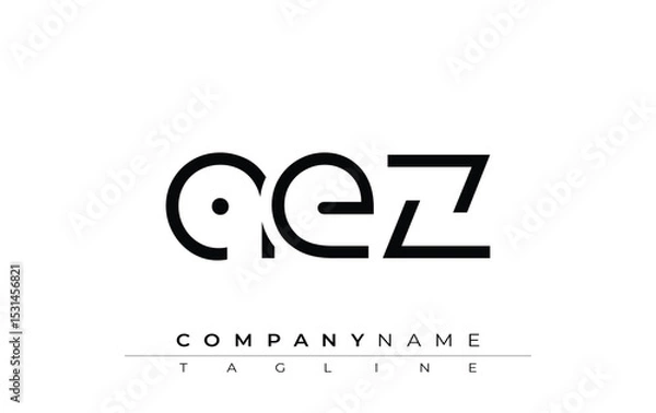 Fototapeta AEZ abstract letter design. Modern Business Logo Design With Abstract Typography and Contemporary Style