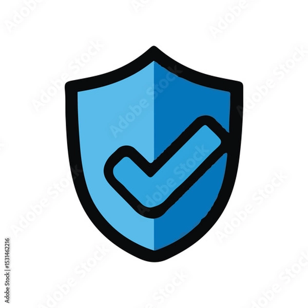 Fototapeta Secure Shield Icon Protection, Safety, and Security Symbol