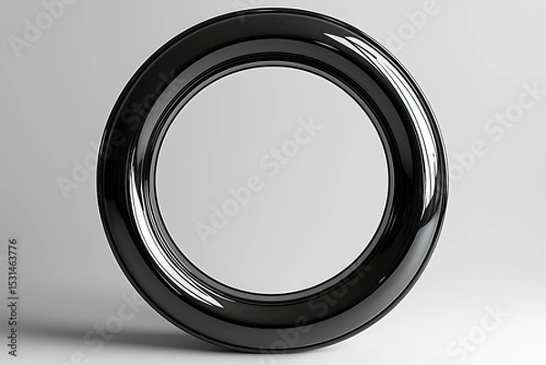 Fototapeta Modern circular wall mounted frame high resolution picture