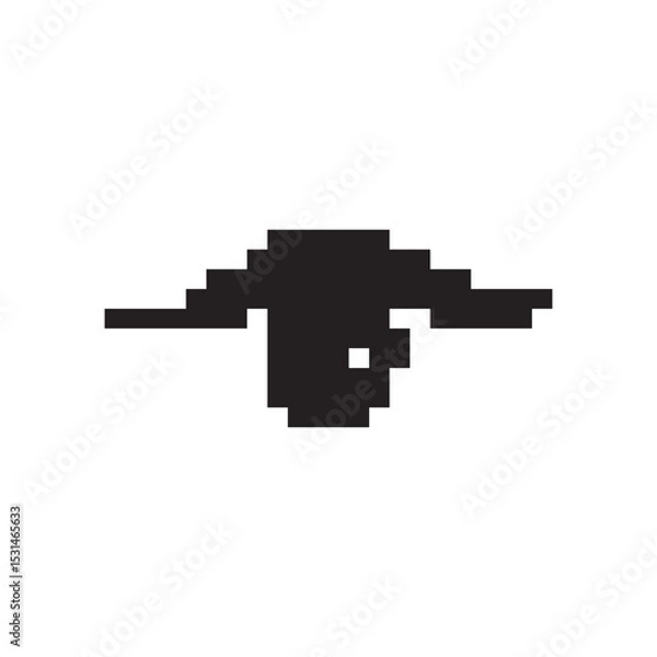 Obraz Pixel art eye icon, 8 bit retro style human eyeball, simple computing see symbol