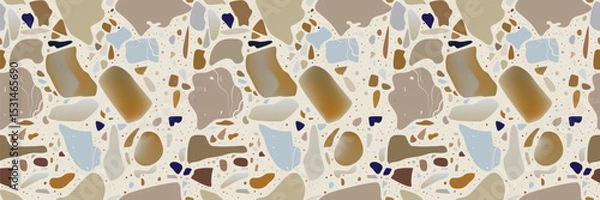 Obraz Seamless terrazzo pattern with marble texture. Modern abstract vector design