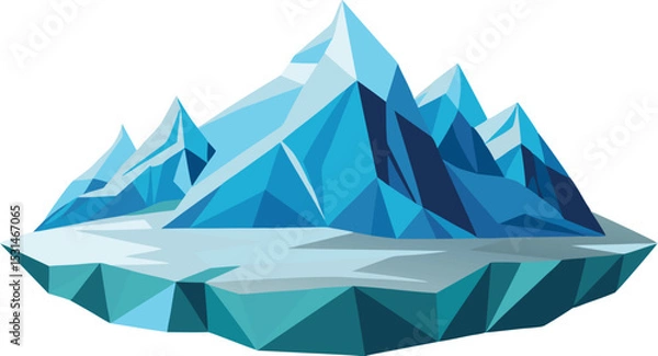 Obraz Low poly glacier landscape