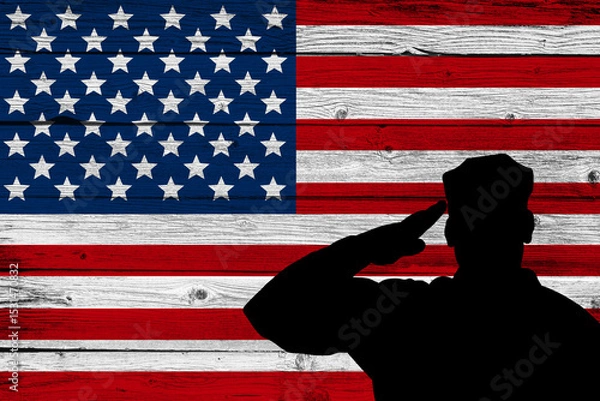 Obraz American Army rangers on the United States flag background. US Army. Memorial Day, Independence Day and Veterans Day.