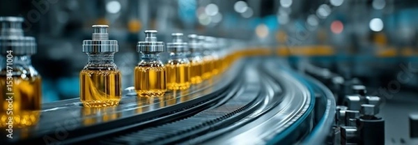 Fototapeta The factory's automated production line is engineered to precisely handle the processing and packaging of products with minimal human intervention.