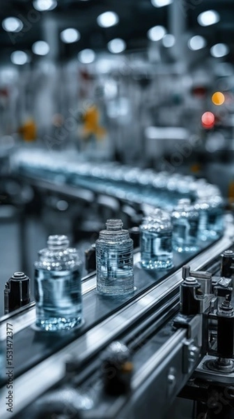 Fototapeta The factory's automated production line is engineered to precisely handle the processing and packaging of products with minimal human intervention.