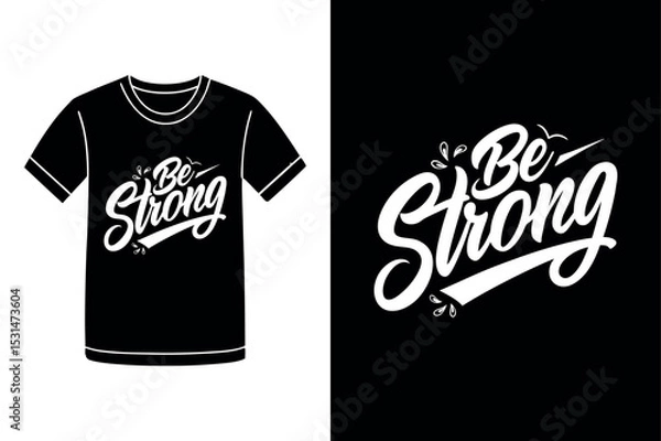 Obraz Be Strong Positive Message T Shirt Design