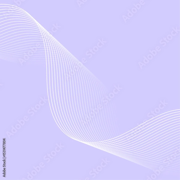 Obraz Abstract background with lines and waves. Banner. Element for design isolated. Vector background for brochure, booklet, flyer, poster. Purple and white gradient