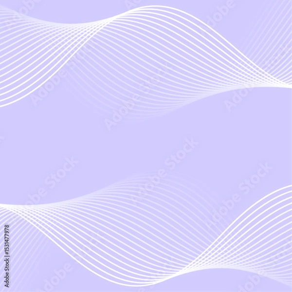 Fototapeta Abstract background with lines and waves. Banner. Element for design isolated. Vector background for brochure, booklet, flyer, poster. Purple and white gradient