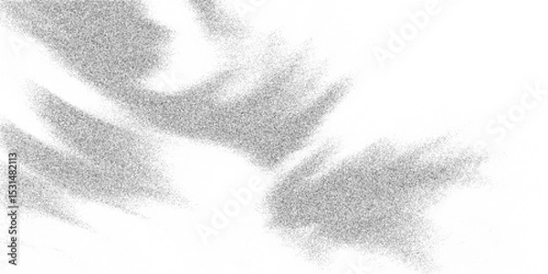 Obraz Monochrome stippled cloud shape built with compact bitmap dots and pixel grain. Organic waveform aesthetic mimicking digital static or fog. Grunge-inspired dither texture, vector illustration