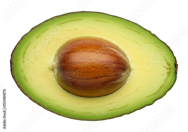 Obraz Ripe Avocado Half A Close-Up View of Creamy, Healthy Goodness