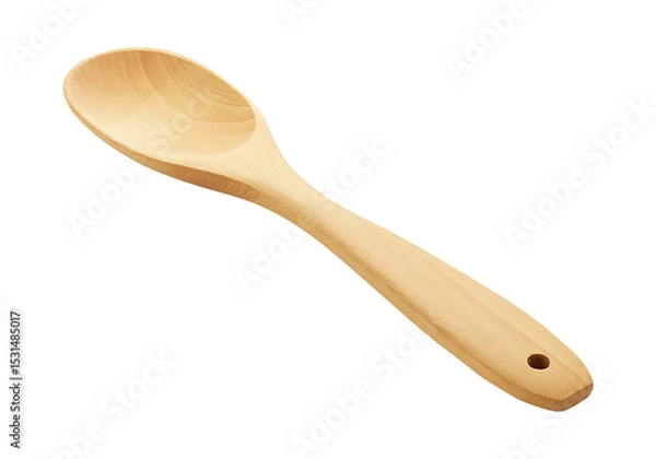 Obraz Natural Wooden Spoon Rustic Kitchen Utensil for Cooking and Serving