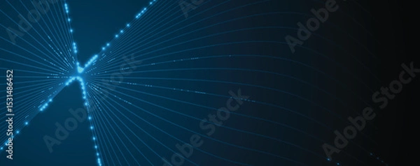 Fototapeta Abstract futuristic high technology and science background with light effect