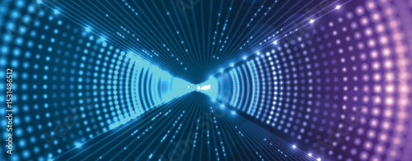 Fototapeta Abstract futuristic high technology and science background with light effect