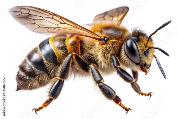 Obraz bee isolated on white background