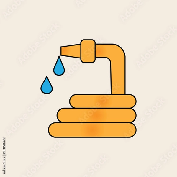 Obraz Water Hose pipe  vector icon stock illustration