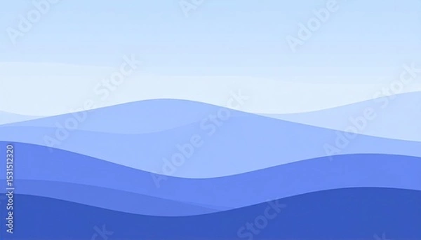 Obraz Soft blue mountains, gradient sky