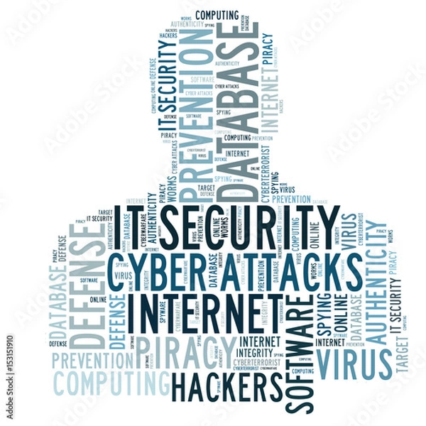 Fototapeta IT Security word cloud