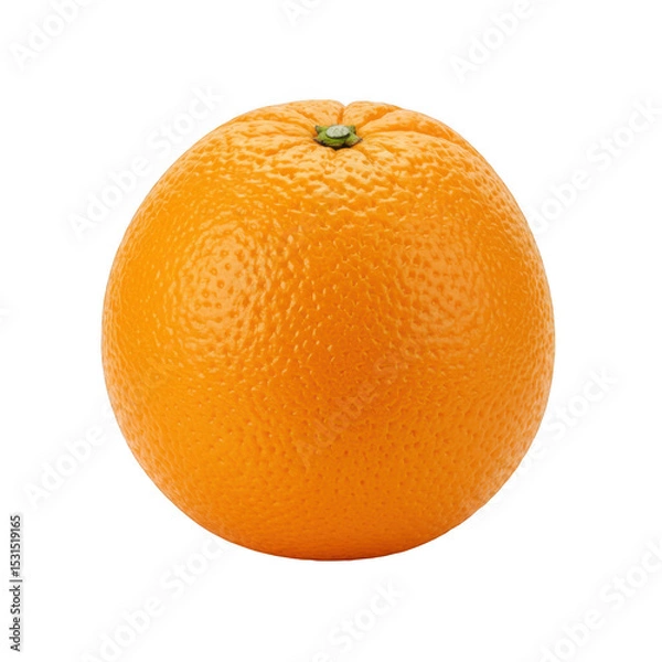 Obraz Single ripe orange fruit isolated on transparent background