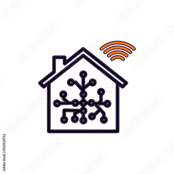 Fototapeta Icon for applications. Smart home connected