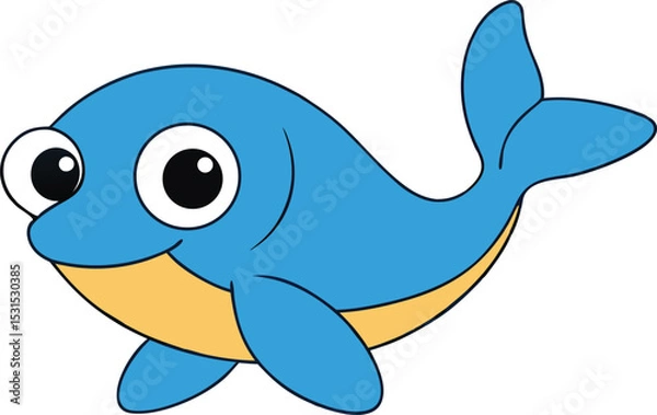 Obraz skippy skipjack   cartoon fish on white background.eps