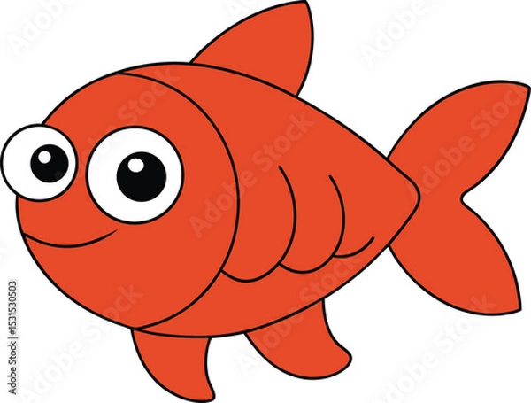 Obraz snappy snapper   cartoon fish on white background .eps