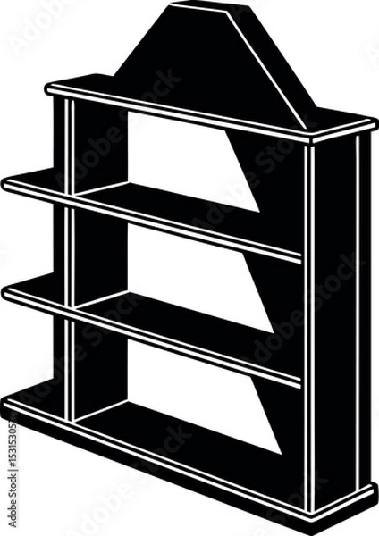 Fototapeta Wall Mounted Corner Shelf Unit Shallotte On White Background