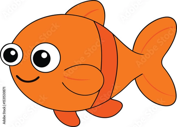 Obraz swimmy sue   cartoon fish on white background   ff.eps