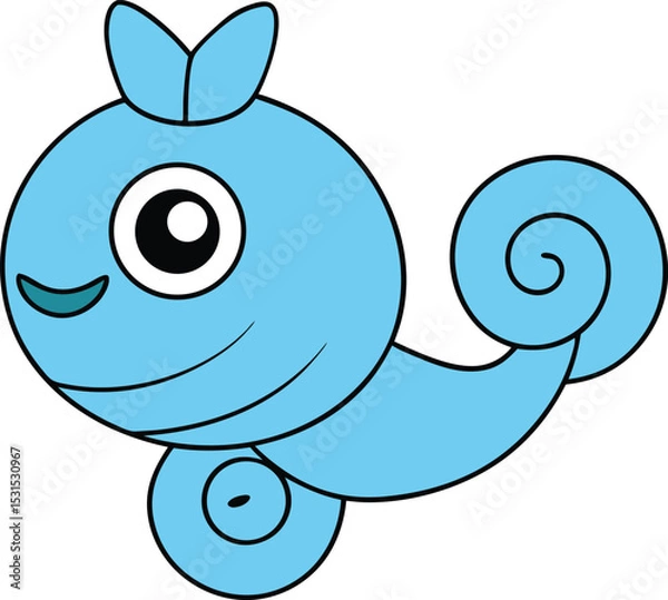 Obraz swirly stella   cartoon fish on white background  .eps
