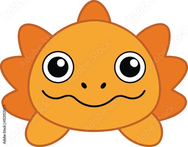 Obraz twitchy toadfish   cartoon fish on white backgroun.eps