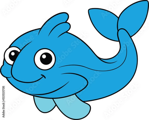 Obraz wiggly wiggles   cartoon fish on white background .eps