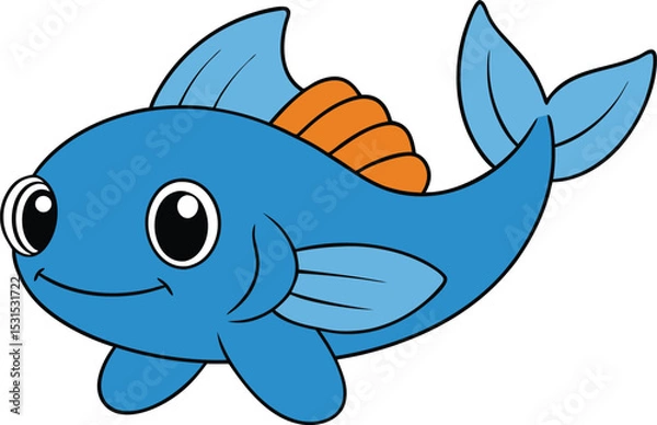 Obraz zappy zander   cartoon fish on white background   .eps