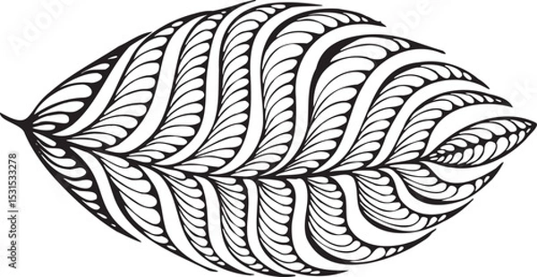Obraz floral geometric pattern. Tileable, repeating black and white background. Texture vector.