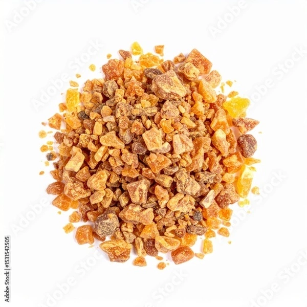 Obraz Asafoetida on Isolated White Background – Pungent Resin with Medicinal Use and Botanical Composition